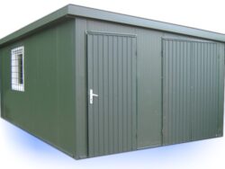 Garaż ocieplany z oknem i drzwiami