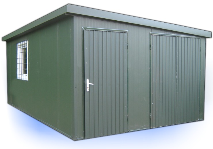 Garaż ocieplany z oknem i drzwiami