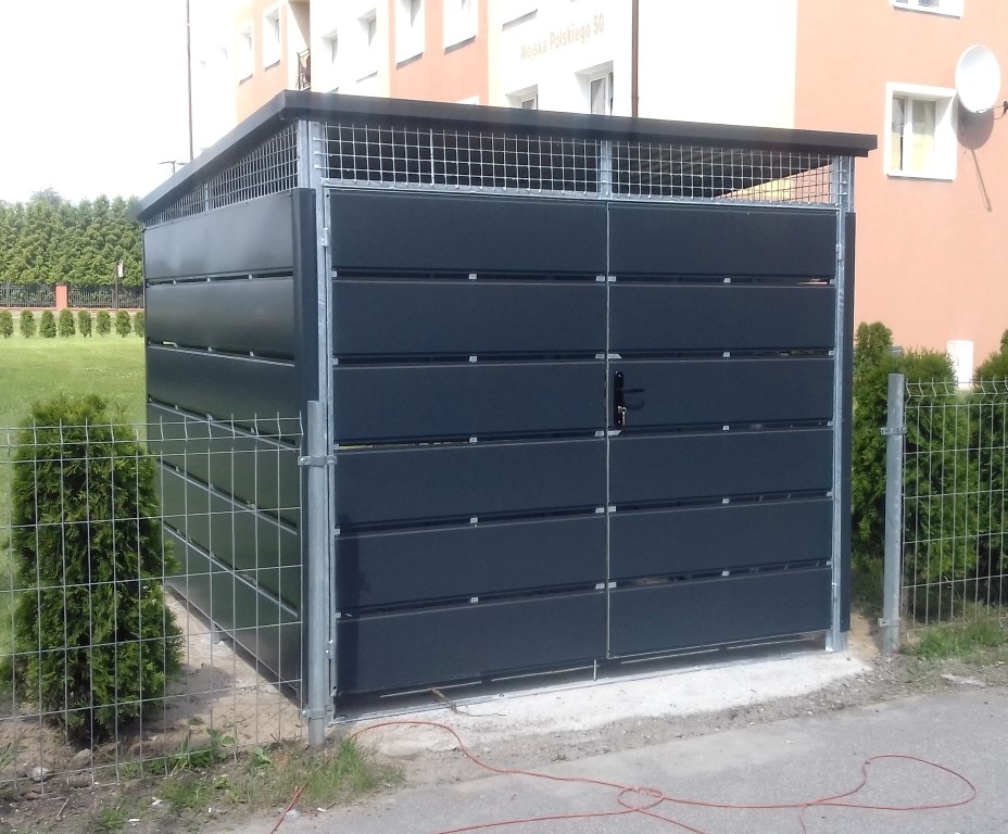 wiata śmietnikowa panelowa 2 m x 2 m